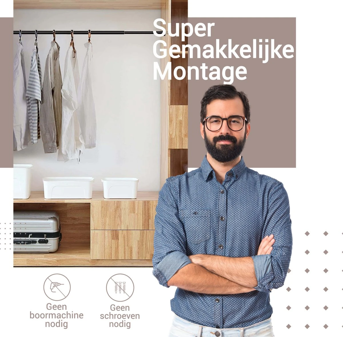 Qproducts Gordijnroede Zonder Boren - 65 Tot 100 Cm - Uitschuifbaar Douchegordijnstang - Uitschuifbare Klemstang - Metaal Zwart 6 Qproducts Gordijnroede Zonder Boren - 65 Tot 100 Cm - Uitschuifbaar Douchegordijnstang - Uitschuifbare Klemstang - Metaal Zwart - Afbeelding 6