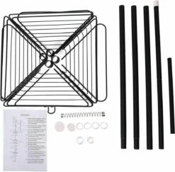SensaHome Telescopisch Douche Rek Met 4 Lagen - Verstelbaar Bad / Douche Hoekrek Opbergrek - Uitschuifbaar Van 145-250 Cm - Zwart -Badkamerartikelen Winkel 1200x1181
