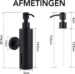 VDN Stainless Zeeppompje - Zeepdispenser Wandmontage - Zwart - Hangend - RVS 10 VDN Stainless Zeeppompje - Zeepdispenser Wandmontage - Zwart - Hangend - RVS -Badkamerartikelen Winkel 1200x1182 2
