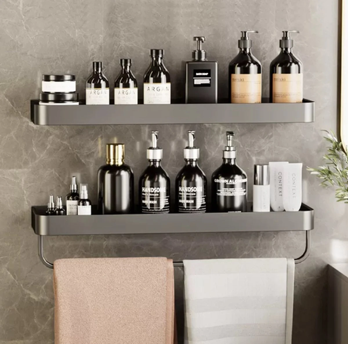 Merkloos Doucherek Zonder Boren 2x 30 Cm – Doucherek – Doucherek Hangend – Badkamerrek – Zonder Boren – IP68 Waterdicht – 4KG Draagkracht – Zwart RVS 15 Merkloos Doucherek Zonder Boren 2x 30 Cm – Doucherek – Doucherek Hangend – Badkamerrek – Zonder Boren – IP68 Waterdicht – 4KG Draagkracht – Zwart RVS - Afbeelding 15