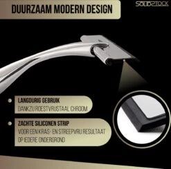 Douchewisser Rvs - Luxe Trekker Douche - Raamwisser Met Ophanghaak - Douchetrekker - Niet Boren - Chroom -Badkamerartikelen Winkel 1200x1187