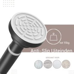 Qproducts Gordijnroede Zonder Boren - 65 Tot 100 Cm - Uitschuifbaar Douchegordijnstang - Uitschuifbare Klemstang - Metaal Zwart 10 Qproducts Gordijnroede Zonder Boren - 65 Tot 100 Cm - Uitschuifbaar Douchegordijnstang - Uitschuifbare Klemstang - Metaal Zwart -Badkamerartikelen Winkel 1200x1189 15