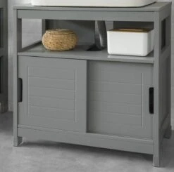 Mara Wastafel Onderkast - Badkamerkast - Badkamermeubel - Schuifdeuren - 60 X 30 X 61 Cm -Badkamerartikelen Winkel 1200x1190 12