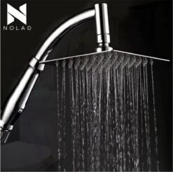 Merkloos Regendouchekop Deluxe | ø 35 Cm | Douchekop Met Slang En Houder | Douchekop | Doucheslang | Douchekophouder | Complete Doucheset | Roestvrij Staal | 360° Draaibaar | Badkamer Accessoires | Elite Pure Chrome Collection 2022 -Badkamerartikelen Winkel 1200x1193 4