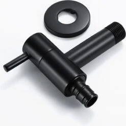 Merkloos Kraan - Rvs Mat Zwarte Buiten Kraan - Met Opzet Stukken - Kraan - Mat Zwart - Buiten Kraan - Zwarte Tapkraan - Wandmontage - Wasmachine Tapkraan - Bad - Wc - Voor Tuin Badkamer Keuken - -Badkamerartikelen Winkel 1200x1194 13