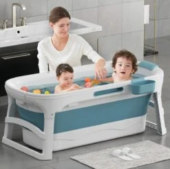 Simple Fix Zitbad - 115cm - Opvouwbaar Bad - Bath Bucket - Zitbad Voor Volwassenen & Kinderen - 160L - Blauw -Badkamerartikelen Winkel 1200x1194 8