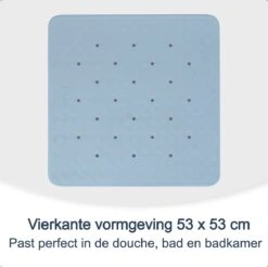 Douchemat Antislip Blauw - 53 X 53 Cm - Antislipmat Douche - Badmat -Badkamerartikelen Winkel 1200x1195 12