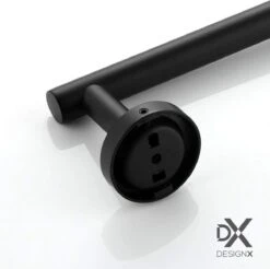 DesignX Toiletrolhouder Zwart - WC Rolhouder - Matte - Papier - Houder - Incl. Schroeven -Badkamerartikelen Winkel 1200x1195