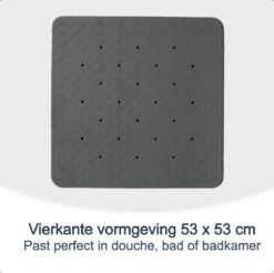 Douchemat Antislip Grijs - 53 X 53 Cm - Antislipmat Douche - Badmat -Badkamerartikelen Winkel 1200x1197 9