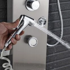 Douchepaneel Met Massage - Regendouche - Massage Jets - Waterval Douche - Met Thermostaatkraan En Handdouche - Zilver - Opbouw - Douchekop - Flanner® -Badkamerartikelen Winkel 1200x1198 26