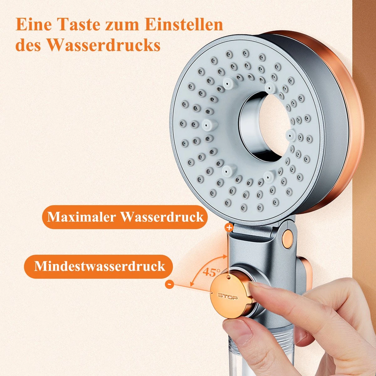 Douchekop - Regendouche Kop - Handdouche Met Hoge Druk - Blazelife Ionische Douchekop - Doucheslang - Dubbele Draaibaar - RVS - Met Slang En Houder 2 Douchekop - Regendouche Kop - Handdouche Met Hoge Druk - Blazelife Ionische Douchekop - Doucheslang - Dubbele Draaibaar - RVS - Met Slang En Houder - Afbeelding 2
