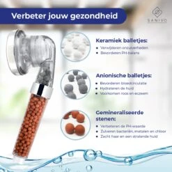 Waterbesparende Douchekop Ionische Douchekop Incl. Doucheslang - Douchefilter - Waterfilter - Handdouche - Met Mineraalstenen - Douchekop Met Slang – Transparant – Incl. Doucheslang -Badkamerartikelen Winkel 1200x1200 1032