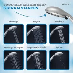 WITTS Douchekop - Waterbesparend - Hoge Kwaliteit - Handdouche ø 12cm - 6 Standen 9 WITTS Douchekop - Waterbesparend - Hoge Kwaliteit - Handdouche ø 12cm - 6 Standen -Badkamerartikelen Winkel 1200x1200 1058