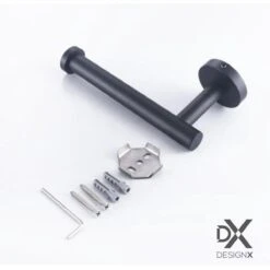 DesignX Toiletrolhouder Zwart - WC Rolhouder - Matte - Papier - Houder - Incl. Schroeven -Badkamerartikelen Winkel 1200x1200 114