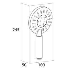 Tiger Tyne Doucheset - Regendouche Ø 22,5 Cm - Handdouche Ø 12 Cm - 3 Standen - Mat Zwart -Badkamerartikelen Winkel 1200x1200 1141