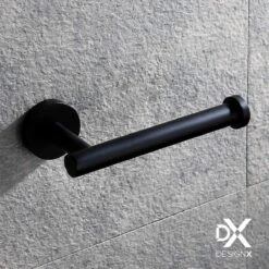 DesignX Toiletrolhouder Zwart - WC Rolhouder - Matte - Papier - Houder - Incl. Schroeven -Badkamerartikelen Winkel 1200x1200 115