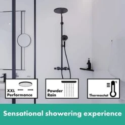 Hansgrohe Crometta S 240 Showerpipe - 1jet - Incl. Thermostaat - Chroom -Badkamerartikelen Winkel 1200x1200 1243