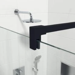 Saniclass Bellini Inloopdouche - Douchewand - 30x200cm - 8mm Veiligheidsglas - Anti Kalk - Mat Zwart -Badkamerartikelen Winkel 1200x1200 1281