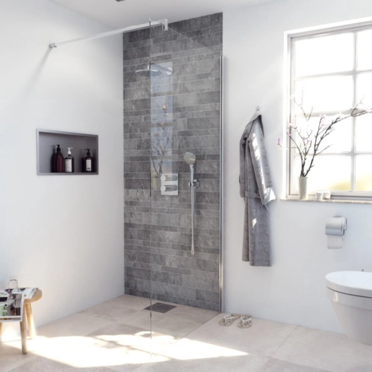 AKTIE Inloopdouche 90x200cm Veiligheidsglas Anti Kalk Chroom 5 AKTIE Inloopdouche 90x200cm Veiligheidsglas Anti Kalk Chroom - Afbeelding 5