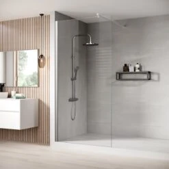 Merkloos Inloopdouche Florida 60 X 200cm Douchewand Chroom -Badkamerartikelen Winkel 1200x1200 1288