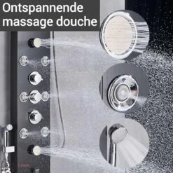 Douchepaneel Met Massage - Regendouche - Massage Jets - Waterval Douche - Met Thermostaatkraan En Handdouche - Zwart - Opbouw - Douchekop - Flanner® 9 Douchepaneel Met Massage - Regendouche - Massage Jets - Waterval Douche - Met Thermostaatkraan En Handdouche - Zwart - Opbouw - Douchekop - Flanner® -Badkamerartikelen Winkel 1200x1200 1311