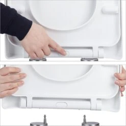 Relaxdays Wc Bril Softclose - D-vorm - Toiletbril Universeel - Toiletdeksel Plastic - Wit -Badkamerartikelen Winkel 1200x1200 1339