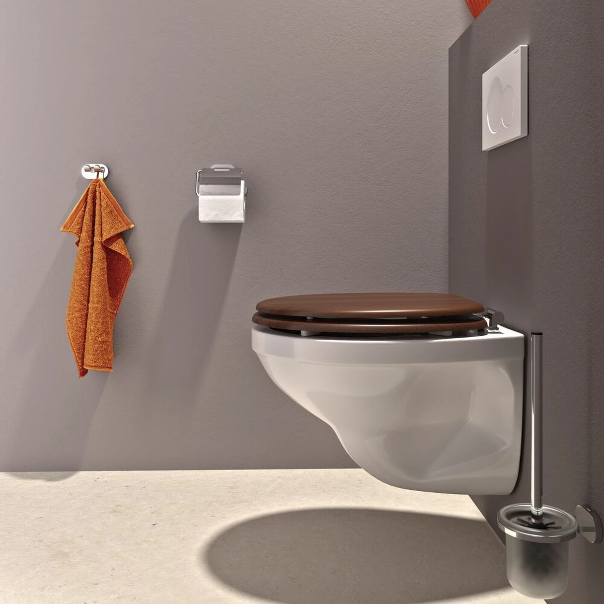 Tiger Douglas - Toiletbril - MDF - Walnoot 8 Tiger Douglas - Toiletbril - MDF - Walnoot - Afbeelding 8