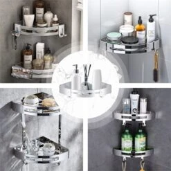 Merkloos Doucherek Zonder Boren – Doucherek Hangend – Badkamerrek – Zilver RVS – IP68 Waterdicht – 8KG Draagkracht -Badkamerartikelen Winkel 1200x1200 14