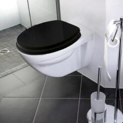 Casaria Wc-bril Met Deksel Sluitingsmechanisme Toiletzitting MDF Zwart 18 Casaria Wc-bril Met Deksel Sluitingsmechanisme Toiletzitting MDF Zwart -Badkamerartikelen Winkel 1200x1200 1403