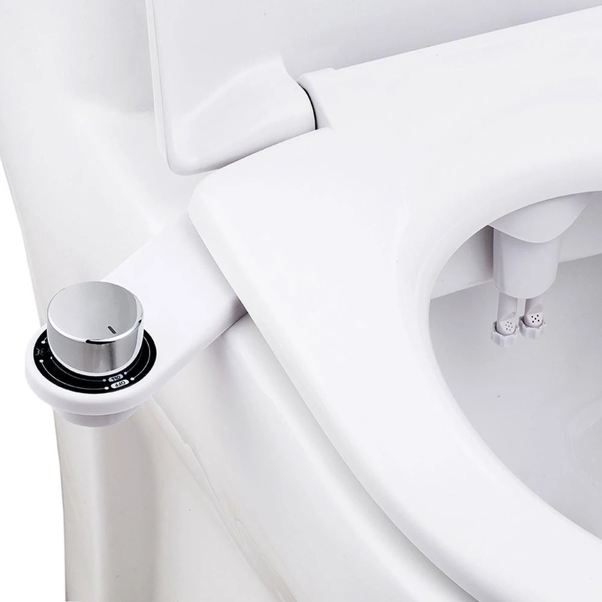 Bidet Handdouche Toilet Sproeier Shattaf Sprayer WC Papier Besparend - Dubbel Spray Koud Water - Badkamer Accessoires - Freshole® 4 Bidet Handdouche Toilet Sproeier Shattaf Sprayer WC Papier Besparend - Dubbel Spray Koud Water - Badkamer Accessoires - Freshole® - Afbeelding 4