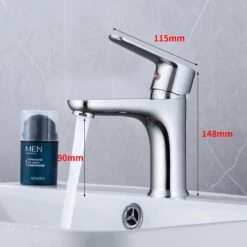 Inspire Badkamer Kraan Zilver Inclusief Aansluitingen - Wastafel Kraan - Zilver -Badkamerartikelen Winkel 1200x1200 1444