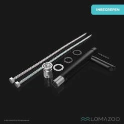 LOMAZOO Wastafelkraan Zwart Ceres - Badkamerkraan - Wastafel Kraan - Mengkraan Wastafel - Hoge Uitloop -Badkamerartikelen Winkel 1200x1200 1508