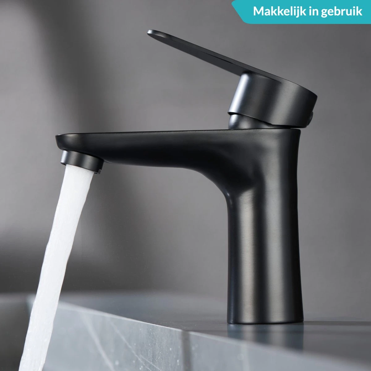 Croom Stytex - Wastafelkraan - Zwart - Badkamerkraan - Waterbesparend 4 Croom Stytex - Wastafelkraan - Zwart - Badkamerkraan - Waterbesparend - Afbeelding 4