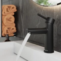 Wastafelkraan - Wastafel - Kraan - Badkamer - Zwart - Inclusief Aansluit Slangen -Badkamerartikelen Winkel 1200x1200 1528