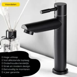 Stylumo Zwarte Toiletkraan – Fonteinkraan Zwart – Koudwaterkraan – WC Kraan – Badkamermeubel Kraan Alleen Koud Water -Badkamerartikelen Winkel 1200x1200 1552