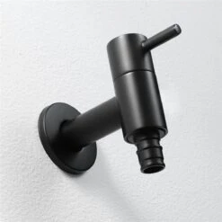 Merkloos Kraan - Rvs Mat Zwarte Buiten Kraan - Met Opzet Stukken - Kraan - Mat Zwart - Buiten Kraan - Zwarte Tapkraan - Wandmontage - Wasmachine Tapkraan - Bad - Wc - Voor Tuin Badkamer Keuken - -Badkamerartikelen Winkel 1200x1200 1557