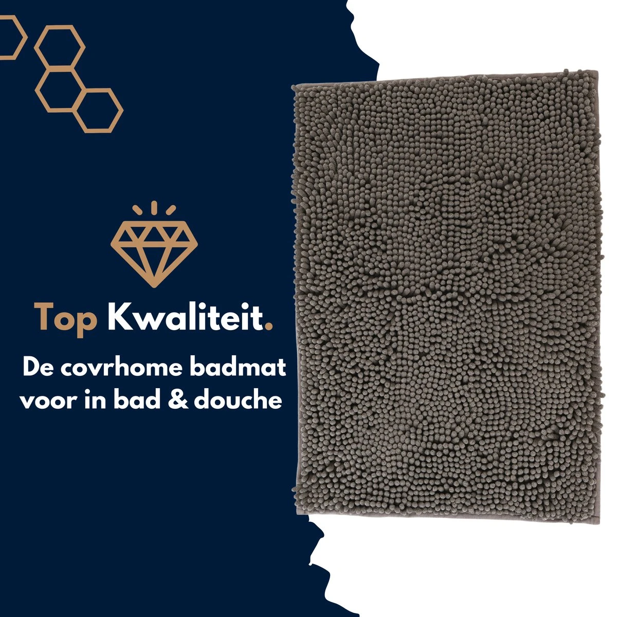 Merkloos Badmat Antislip 40 X 70 Cm - Douchemat - Antislipmat Douche - Extra Zacht - Eenvoudig Wasbaar - Grijs 4 Merkloos Badmat Antislip 40 X 70 Cm - Douchemat - Antislipmat Douche - Extra Zacht - Eenvoudig Wasbaar - Grijs - Afbeelding 4