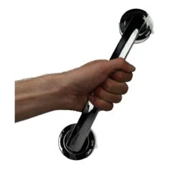 Handgreep Met Zuignap - Deurgreep -Badkamer Handgreep Met Zuignap - Douche - Helping Hand Handvat - Kunstof - Zilver - Groot -Badkamerartikelen Winkel 1200x1200 1622