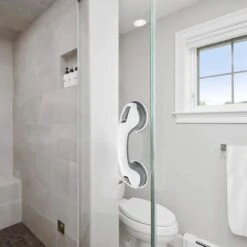 Minismus Badkamer En Douche Handgreep Met Zuignap - Zwart -Badkamerartikelen Winkel 1200x1200 1631