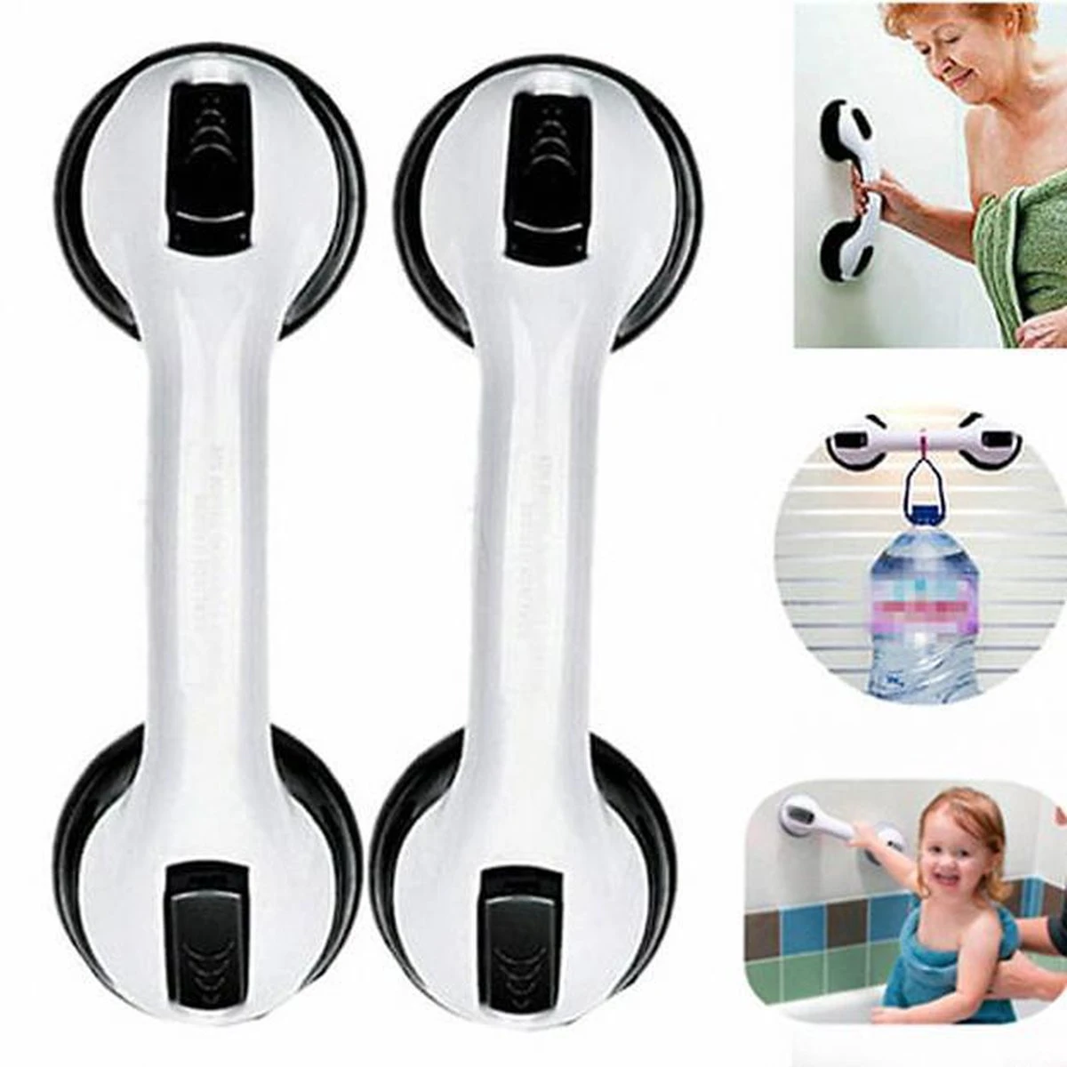 Merkloos 2x Anti Slip Zuig Handvat - Zuignap Handgreep Badkamer/Toilet - Badkamer Veiligheidsgreep - Handgreep Met Zuignappen - Badgreep - Krachtig En Verplaatsbaar - Trekvermogen Tot 50KG - 30cm 3 Merkloos 2x Anti Slip Zuig Handvat - Zuignap Handgreep Badkamer/Toilet - Badkamer Veiligheidsgreep - Handgreep Met Zuignappen - Badgreep - Krachtig En Verplaatsbaar - Trekvermogen Tot 50KG - 30cm - Afbeelding 3