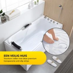 RX Goods 25 Stuks Zelfklevende Anti Slip Strips Stickers – 2 Cm X 40 Cm - Met Schraper – Transparante Tape -Badkamerartikelen Winkel 1200x1200 1680