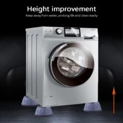 Wasmachine Demper – Trillingsdemper – Anti Slip – Schokdemper – Anti Tril – Wasmachine Voetjes – Vibratiedempers – Verhoger – 4 Stuks - Grijs -Badkamerartikelen Winkel 1200x1200 1696