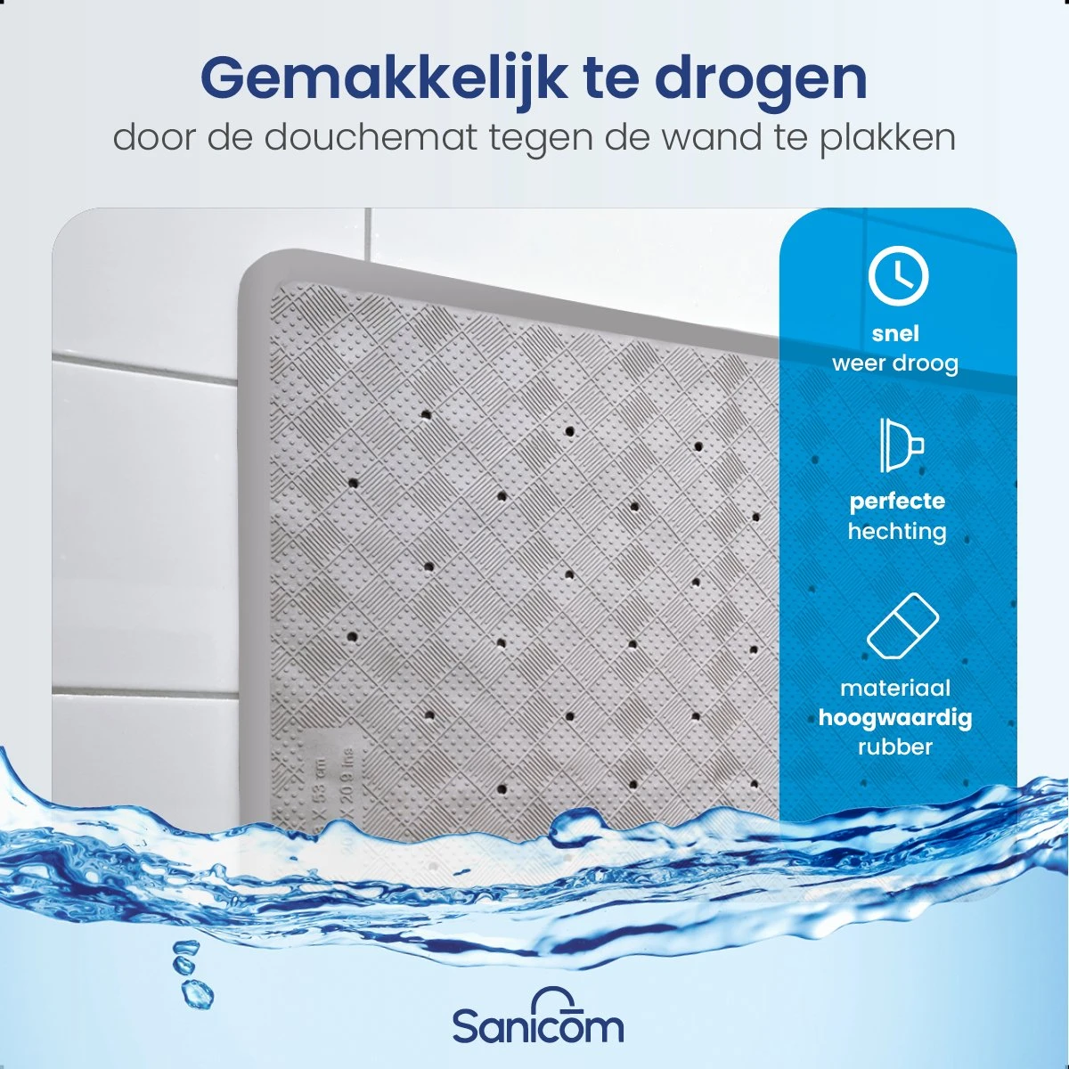 Merkloos Douchemat - Antislip Mat - Antislipmat Douche - Badmat - Schimmelbestendig - Met Zuignappen - Wasbaar - Grijs 7 Merkloos Douchemat - Antislip Mat - Antislipmat Douche - Badmat - Schimmelbestendig - Met Zuignappen - Wasbaar - Grijs - Afbeelding 7