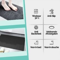 The Original - Douchemat Antislip - Zwart - 70x40cm - Antislipmat Badmat Voor Bad & Douche - Anti Slip Mat Met Zuignappen -Badkamerartikelen Winkel 1200x1200 1727
