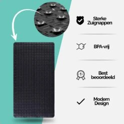 The Original - Douchemat Antislip - Zwart - 70x40cm - Antislipmat Badmat Voor Bad & Douche - Anti Slip Mat Met Zuignappen -Badkamerartikelen Winkel 1200x1200 1732