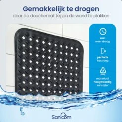 Merkloos Badmat Antislip - Douchemat - Antislipmat Bad - Antislipmat Douche - Schimmelbestendig - Met Zuignappen - Wasbaar - Zwart -Badkamerartikelen Winkel 1200x1200 1738