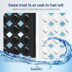 Merkloos Badmat Antislip - Douchemat - Antislipmat Bad - Antislipmat Douche - Schimmelbestendig - Met Zuignappen - Wasbaar - Zwart -Badkamerartikelen Winkel 1200x1200 1739