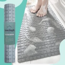 The Original - Douchemat Antislip - Grijs - 70x40cm - Antislipmat Badmat Voor Bad & Douche - Anti Slip Mat Met Zuignappen -Badkamerartikelen Winkel 1200x1200 1774