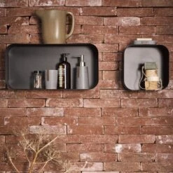 Sealskin Brix - Wandkubus Wandelement Wandrek - 12x24x24 Cm - Metaal - Zwart 13 Sealskin Brix - Wandkubus Wandelement Wandrek - 12x24x24 Cm - Metaal - Zwart -Badkamerartikelen Winkel 1200x1200 1789