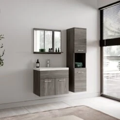 Badplaats Badkamermeubel Set Montreal 60 Cm X 35 Cm - Grijs Eiken - Badmeubel Met Spiegel En Zijkast 10 Badplaats Badkamermeubel Set Montreal 60 Cm X 35 Cm - Grijs Eiken - Badmeubel Met Spiegel En Zijkast -Badkamerartikelen Winkel 1200x1200 1804